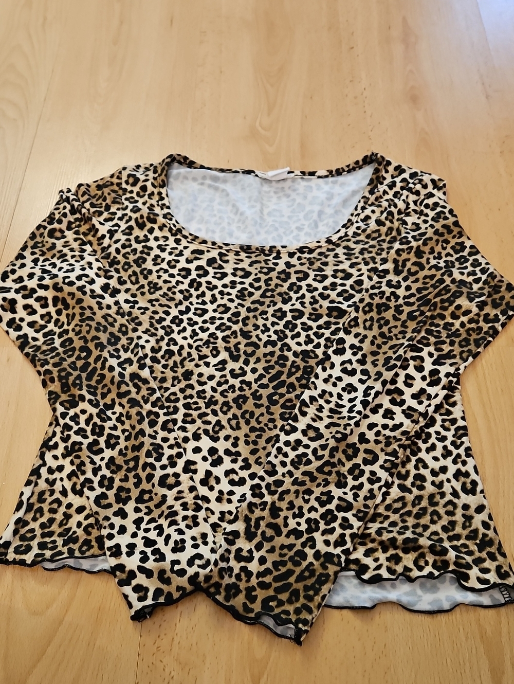 Olivia Rae Leopard Print Scoop Neck Top